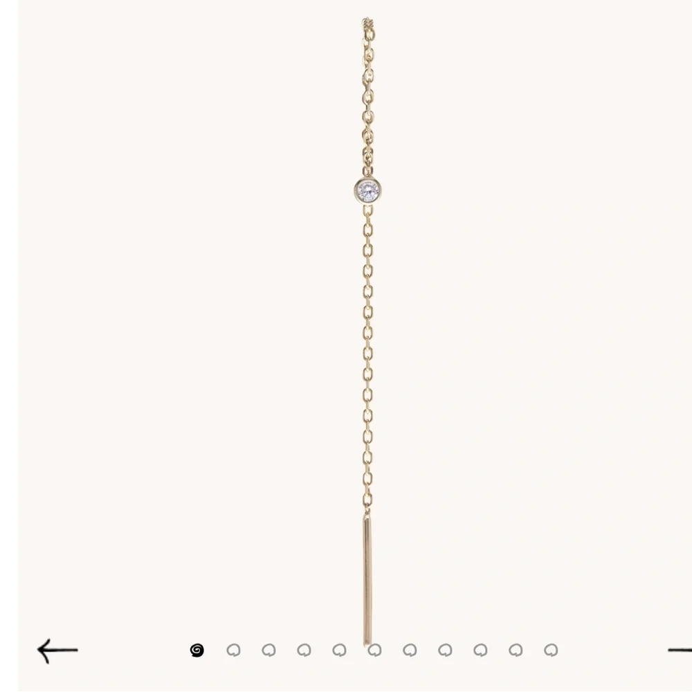 Catbird NYC Single Diamond Greco Lariat Earring - Picture 2 of 5